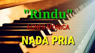 KARAOKE - RINDU || AGNES MONICA || NADA PRIA [official]