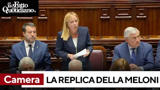 Camera, l'intervento di replica di Giorgia Meloni: il video integrale