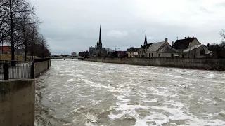 Grand River flooded in Galt Cambridge, February 2018