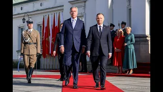 Ceremonia oficjalnego powitania Prezydenta Czarnogóry i jego Małżonki