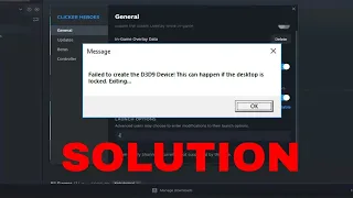 Failed to Create d3d9 Device in Steam Fix [Solution]