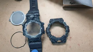 Casio G-SHOCK Cleaning watches from dirt and cement. Чистка часов от грязи и цемента