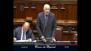 Camera: il ministro Nordio al Question Time risponde all'interrogazione del deputato Bagnasco