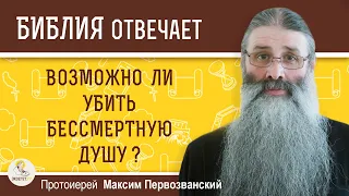 Возможно ли убить бессмертную душу ? Протоиерей Максим Первозванский