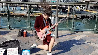 AC/DC Street Performer plays Riff Raff as Angus Young