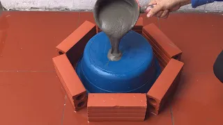 Cement Craft Ideas .Bagasse And Cement , Sand .How To Make A Simple Flower Pots At Home.