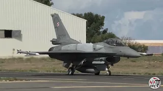 Aviation MT - Polish Air Force F-16C departing Luqa, Malta - Malta International Airshow 2023