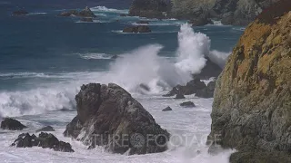 Slow Motion Waves Crashing On Shore