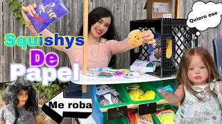 CHANGARRO DE SQUISHYS DE PAPEL / HAGO UNA TIENDITA DE MENTIRAS VENDIENDO SQUISHYS DE PAPEL / JUGAMOS