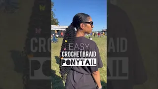 EASY CROCHET BRAID PONYTAIL 😍 Hair: Zury Sis Waterwave 20”