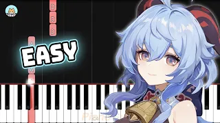 Genshin Impact Demo - "Ganyu: Radiant Dreams" - EASY Piano Tutorial & Sheet Music