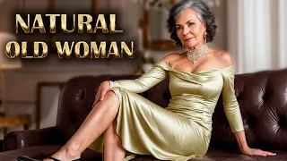 Natural older Woman over 60 👗 Attractively Dressed classy Story #41