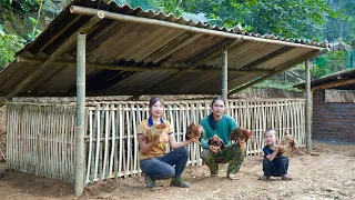 How to make a bamboo chicken coop, build a farm life