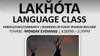 Lakota Language Class Lesson 2 @ Little Wound 21st Century