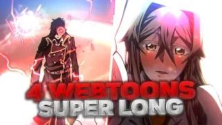 4 WEBTOONS LONGS avec PLUS de 90 CHAPITRES (166 chapitres le plus long) #1 | Sukari ft. @LeWazak