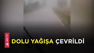 Şərura dolu düşdü - APA TV