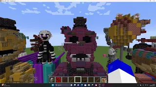 Every Fnaf 2 Minecraft statue That Ive made