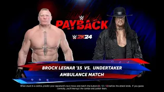 Brock Lesnar vs The Undertaker Ambulance Match at WWE Payback 2024 - Full Match | WWE 2K24