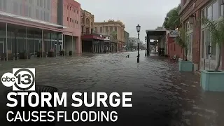 Costal residents wake up to strong winds and flooded streets