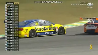 Acidente forte na Stock Car entre Guilherme Salas, Daniel Serra e Gaetano Di Mauro