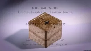 DANS LE PORT D'AMSTERDAM. Jaques Brel. Music box from wood.