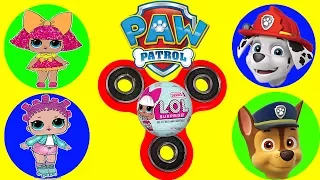 Paw Patrol Plays LOL Surprise Doll Fidget Spinner Game with Chase and Skye | Ellie Sparkles