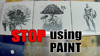 Stop using paint on ceramic tiles.