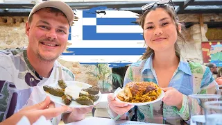 EATING GREEK FOOD FOR THE ENTIRE DAY!! || CRETE 🇬🇷