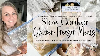 Slow Cooker Chicken Freezer Meals | 5 Easy and Delicious Dump & Freeze Recipes!