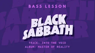 Black Sabbath - Into the Void Bass Lesson w/ TAB