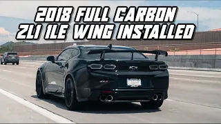 2018 CAMARO ZL1 1LE - FULL CARBON FIBER WING INSTALLED