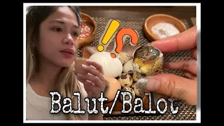 Eating Duck Balut, Chicken Balut and Quail Balut