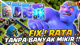 ANDALAN SEJUTA UMAT !! Combo Golem Bowler Witch + Zap Spell STRATEGI TH 12 - Clash Of Clans