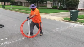 Micro-Trenching for Google Fiber, with Aquaphalt road restoration.