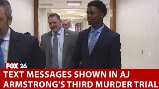 Text messages shown in AJ Armstrong's third murder trial