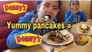 Best breakfast in Dennys restaurant/ cheap pancakes‼️/ChloeManese