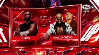 Omos Vs Apollo Crews - WWE Raw 07/03/2022 (En Español)