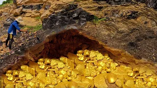 I Found Too many Treasure Gold Miner in Hole Black Mountain 1 Milan years