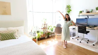 $200 RENTER FRIENDLY studio apartment makeover 🪴