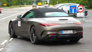 700HP Mercedes SL63 amg R232 in Monza Magno Grey! | Sounds, fly-by, Getting the rooftop on,...