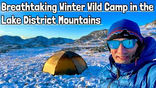 FREEZING Winter Wild Camping in the Snow  - Lake District Mountains
