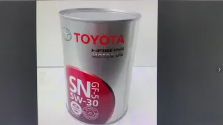 Синтетическое оригинальное моторное масло TOYOTA SN 5W-30 1 л........артикул Toyota. 08880-10706