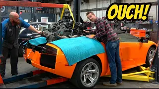 Looking Inside My Destroyed Lamborghini Murcielago Transmission: MASSIVE DAMAGE!