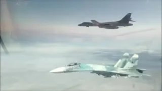Russian Sukhoi Su-27 & SU-30 Fighters Intercept US B-1 Bombers Over Black And Baltic Seas