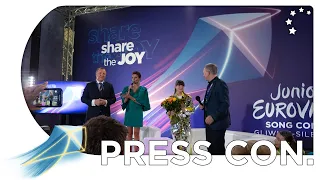 Winners press conference at Junior Eurovision 2019 with Viki Gabor