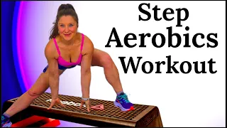 Step Aerobics. CARDIO WORKOUT.  LEG WORKOUT - LOW IMPACT BEGINNER - INTERMEDIATE STEP EXERCISES.
