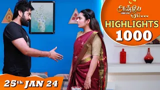 Anbe Vaa Serial | EP 1000 Highlights | 25th Jan 2024 |Virat | Shree Gopika | Saregama TV Shows Tamil