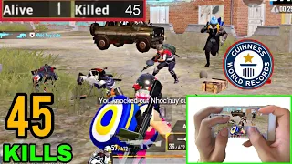 NEW WORLD RECORD | HANDCAM 5 FINGER Vs Full SQUAD | 48 KILLS SOLO | PUBG Mobile