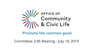 Code 3.96 Committee Meeting - July 18, 2019