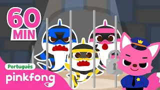 Vamos pegar LADRÕES com POLÍCIA Pinkfong 👮| +Completo | Pinkfong, Bebê Tubarão!Canções para Crianças